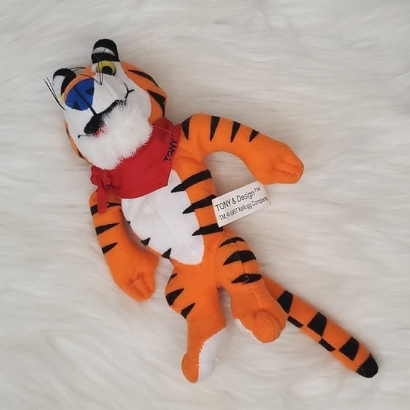 Authentic 90s Vintage Tony the Tiger Kellog Frosted Flakes 8" Stuffed Plush 1997 - Picture 9 of 10